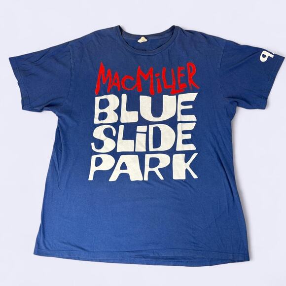 Y2k Mac Miller Blue Slide Park Graphic Tshirt Size XL - Picture 1 of 7